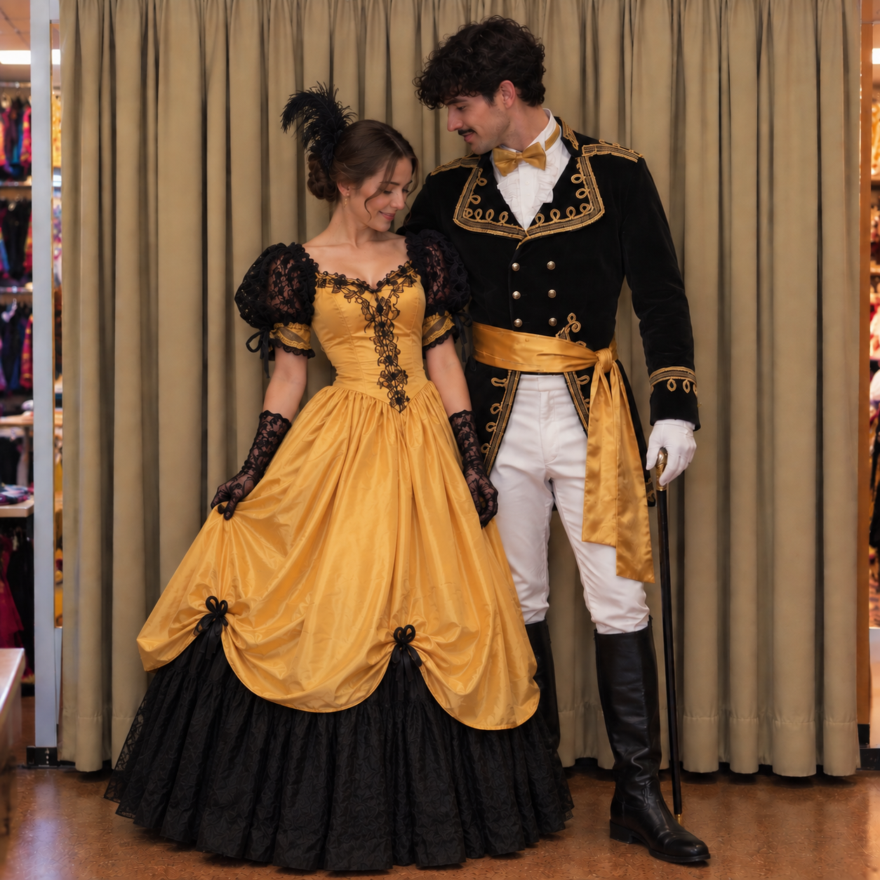 Pareja Victoriana Dorado