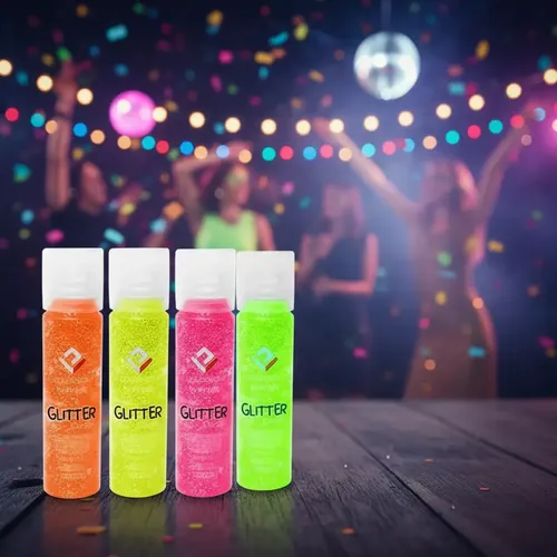 Glitter gel rostro fluor